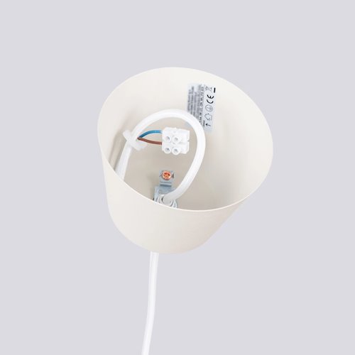 Lampa wisząca klasyczna Bilo 1xE27 beżowa