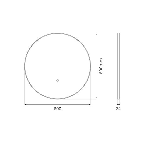 Lustro z oświetleniem LED FI60cm Riflesso 16W 3CCT