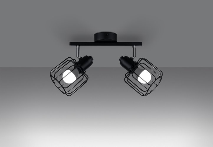 Lampa sufitowa podwójna BELUCI 2xE14 czarna