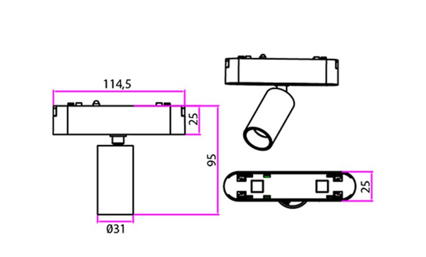 Reflektor magnetyczny Espo 5W 4000K biały