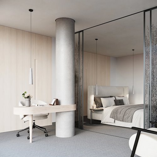 Lampa wisząca betonowa Electra 1xGU10 szara