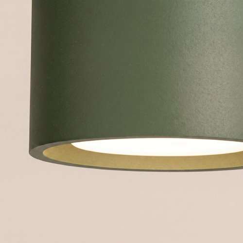 Lampa sufitowa potrójna tuba Modo 3xGx53 zielona oliwkowa