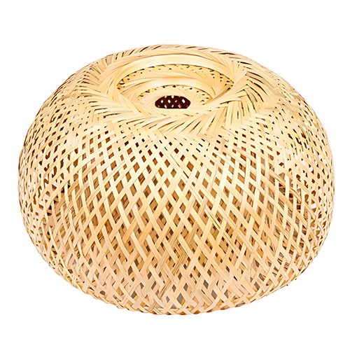 Lampa wisząca Boho 1xE27 z bambusowym kloszem 38cm