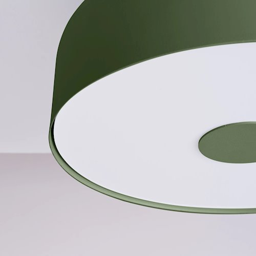 Lampa sufitowa okrągła Omiq 4xE27 zielona oliwkowa