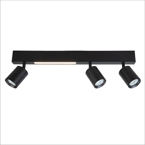 Kinkiet liniowy LED 5W + trzy reflektory GU10 - czarny