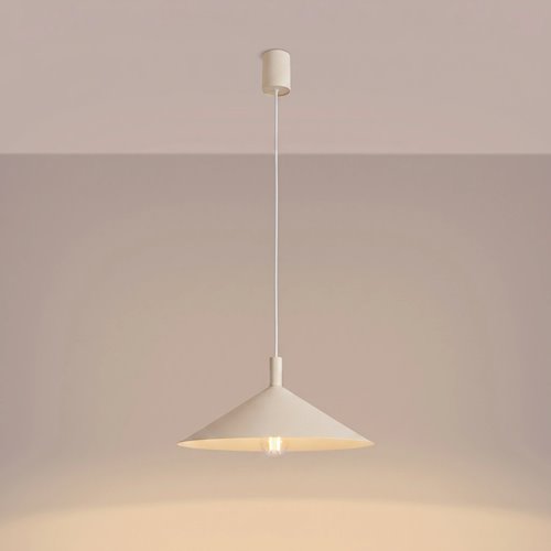 Lampa wisząca stożkowy klosz Nox 40cm 1xE27 beżowa