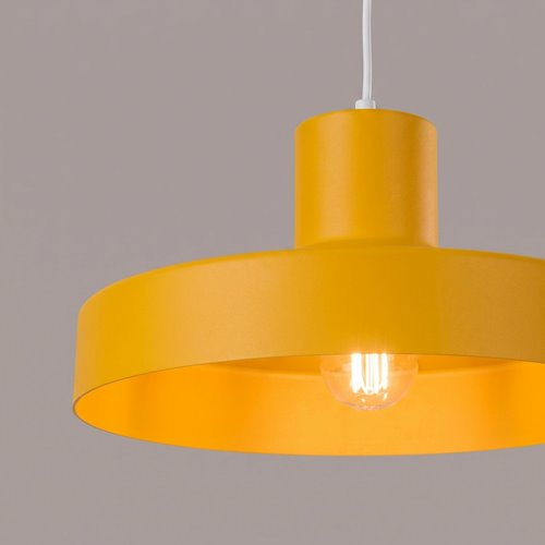 Lampa wisząca klasyczna Bilo 1xE27 żółta
