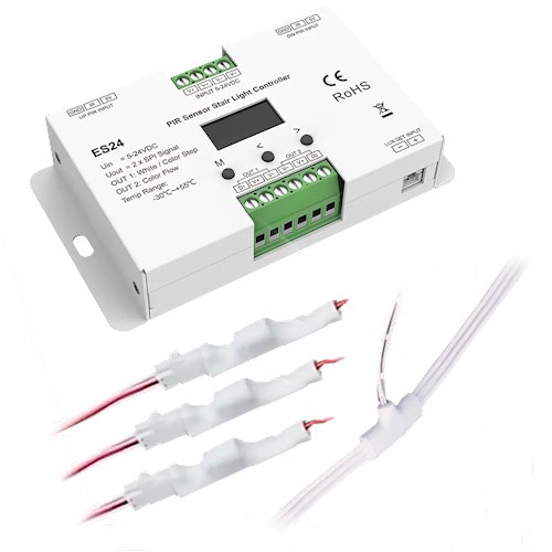 Zestaw schodowy LED SPI/MONO ES24+ES-F z czujnikami PIR