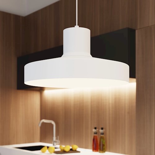 Lampa wisząca klasyczna Bilo 1xE27 biała