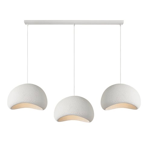 Lampa wisząca Ostia 3xE27 belka 75cm imitacja kamienia