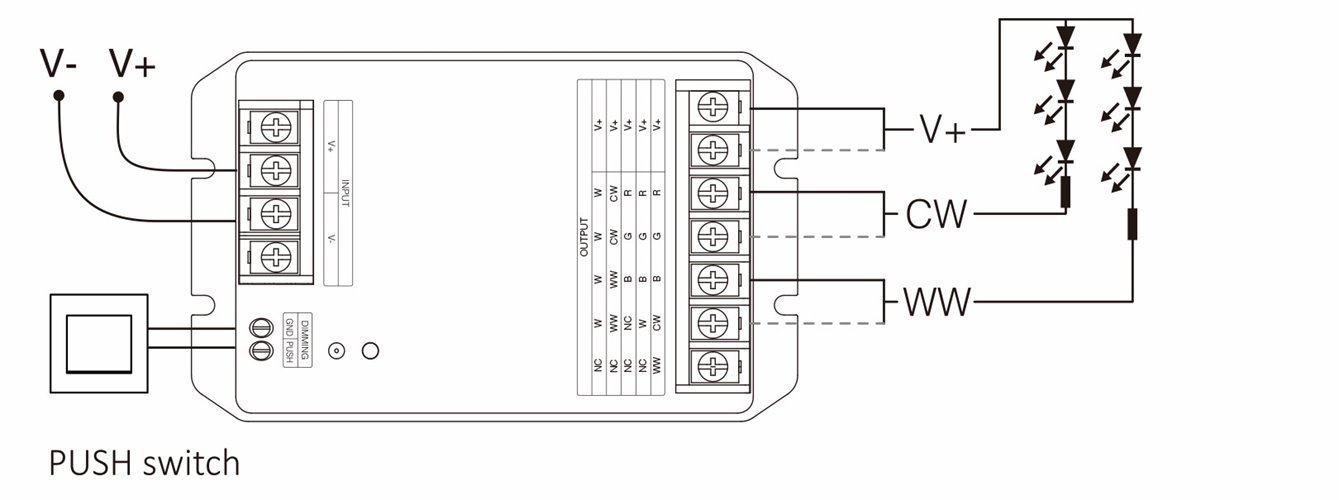 Mi-Light HR5 sterownik LED 5w1 12V-48V 30A