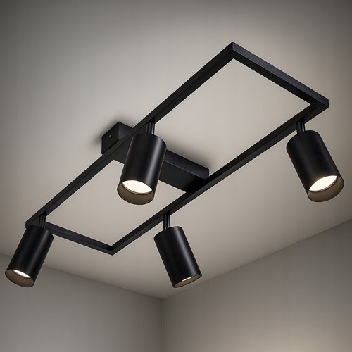 Żyrandol nowoczesny z reflektorami 4xGU10 Bueana czarny