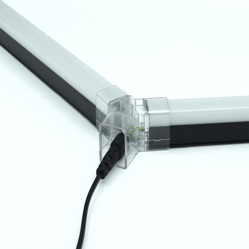 Lampa LED Hexagon 8xHEX czarna 280W 6500K