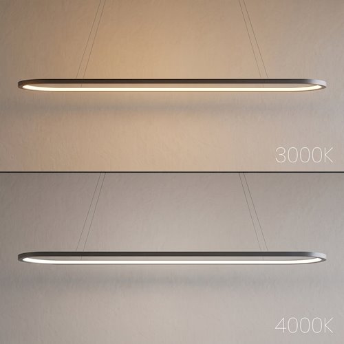 Nowoczesna lampa wisząca LED Oval 30W 20x120cm 2CCT czarna