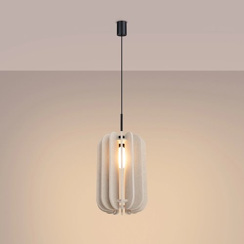 Lampa wisząca filcowa Mula 27cm 1xE27 beżowa