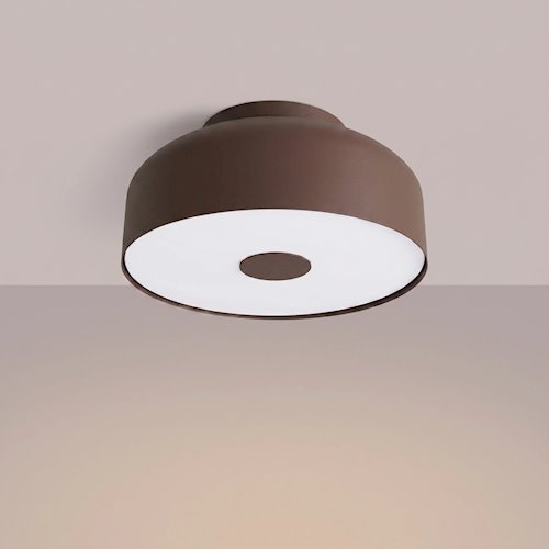 Lampa sufitowa okrągła Omiq 4xE27 brązowa
