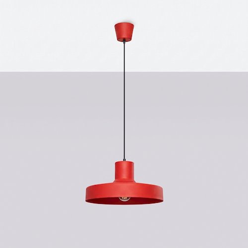 Lampa wisząca klasyczna Bilo 1xE27 czerwona