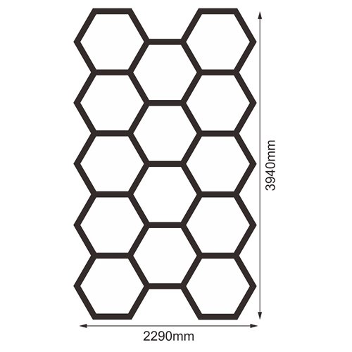 Lampa LED Hexagon 14xHEX biała 456W 4000K