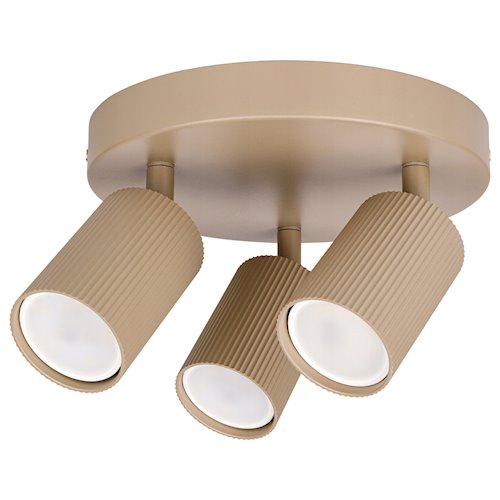 Lampa sufitowa okrągła z refletorami 3xGU10 Lucilla beżowa