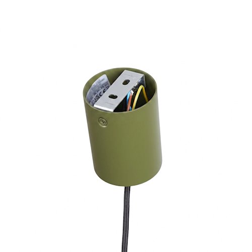 Lampa wisząca stożkowy klosz Nox 25cm 1xE27 zielona oliwka
