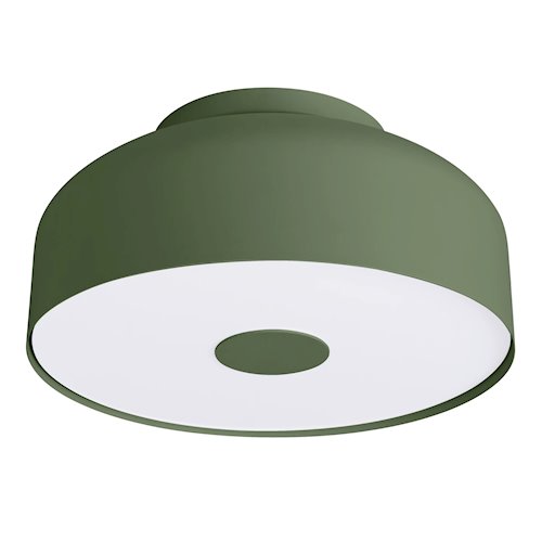 Lampa sufitowa okrągła Omiq 4xE27 zielona oliwkowa