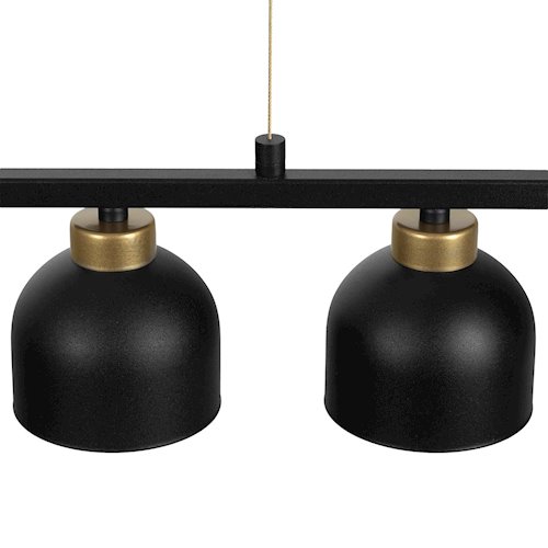 Lampa wisząca belka 90cm Kai z 3 oprawami GX53 czarno-złota