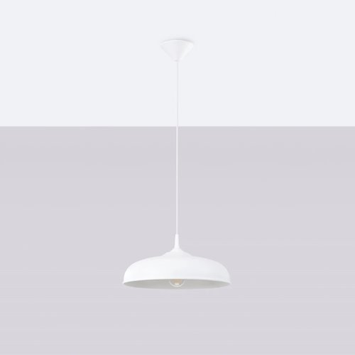 Lampa wisząca z okrągłym kloszem Gina 1xE27 biała