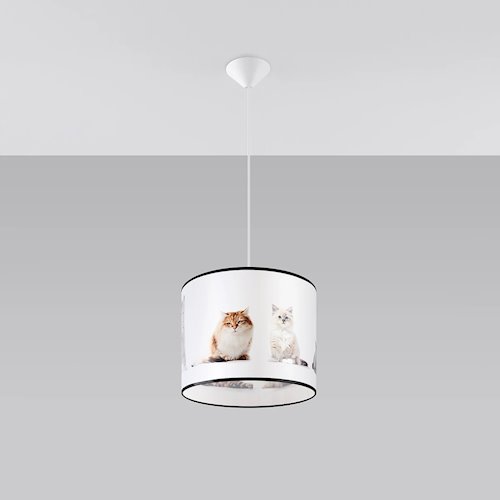Lampa wisząca dziecięca Kitty 30 1xE27 wielokolorowa