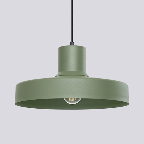 Lampa wisząca klasyczna Bilo 1xE27 zielona oliwka