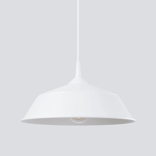 Lampa wisząca z okrągłym kloszem Frika 1xE27 biała