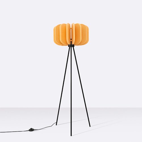 Lampa podłogowa filcowa Mula 45cm 1xE27 żółta