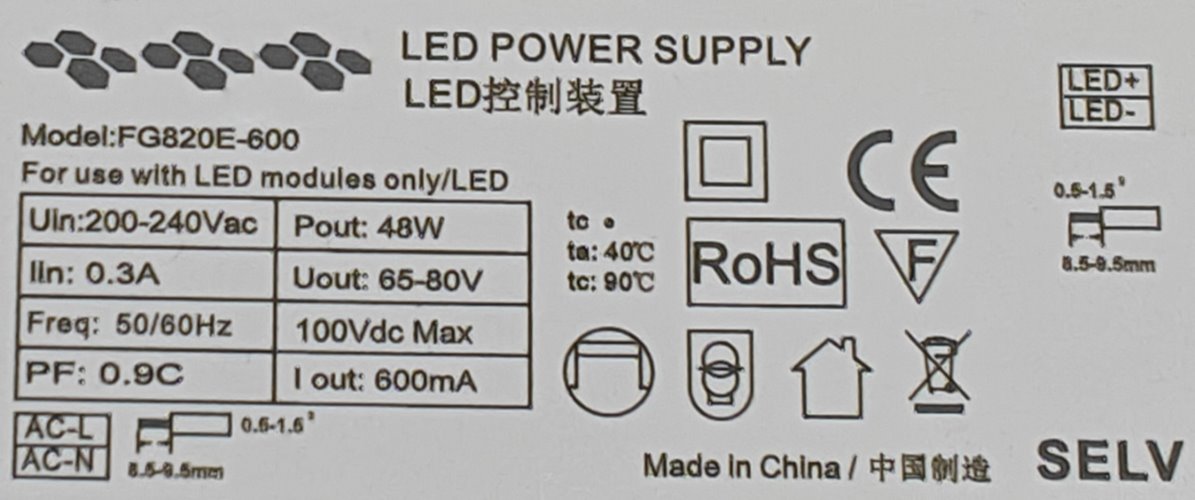 driver zasilacz led 48w 600ma