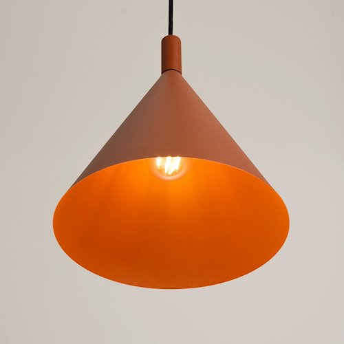 Lampa wisząca stożkowy klosz Nox 25cm 1xE27 ochra czerwona