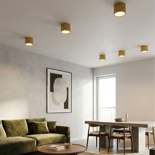 Lampa sufitowa GX53 Liora okrągła złota