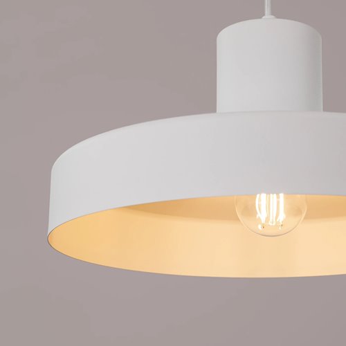 Lampa wisząca klasyczna Bilo 1xE27 biała