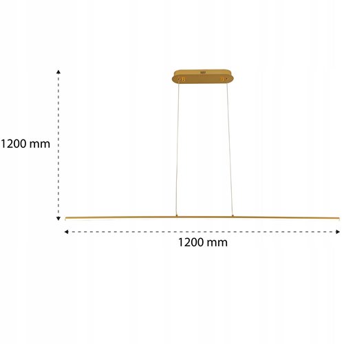 Lampa liniowa wisząca Carry 20W 120cm 4000K złota