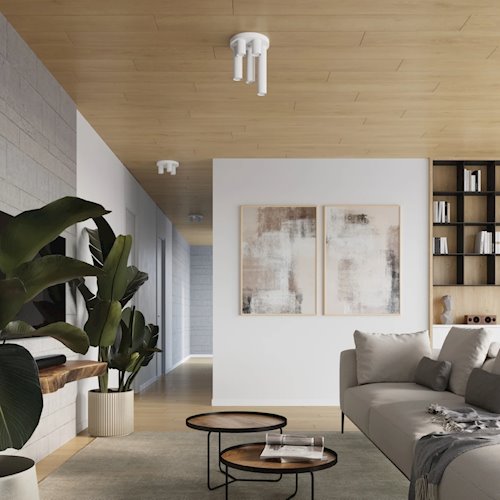 Lampa sufitowa tuby Lagos 5xGU10 okrągła biała