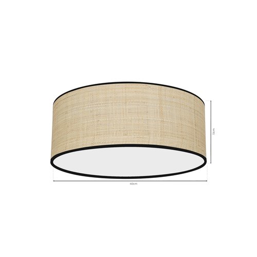 Lampa sufitowa okrągła Rattan 40cm 2xE27