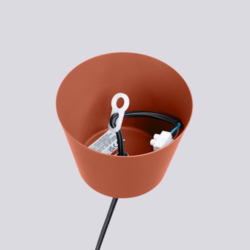 Lampa wisząca klasyczna Bilo 1xE27 ochra czerwona