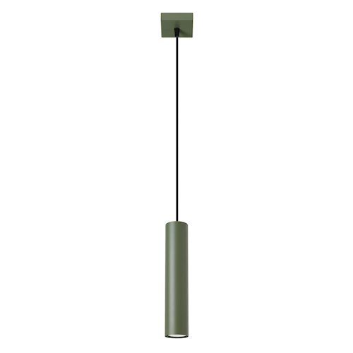 Lampa wisząca pojedyncza tuba Lagos 1xGU10 zielona oliwka