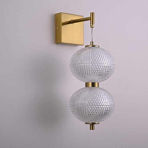 Kinkiet designerski LED kule Amelia 30W - złoty