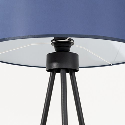 Lampa podłogowa z abażurem Nevia 1xE27 granatowa