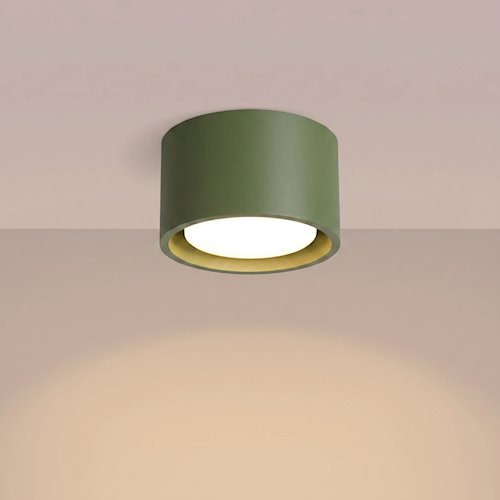 Lampa sufitowa tuba Modo 1xGx53 zielona oliwkowa