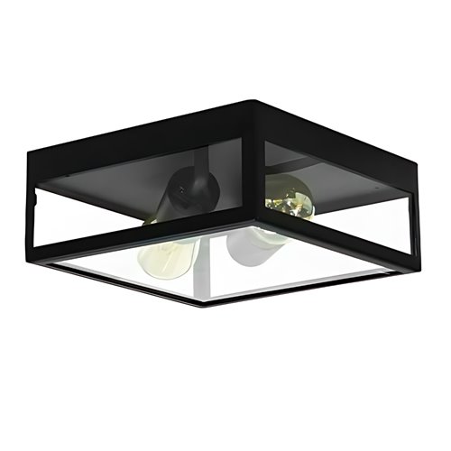 Lampa elewacyjna sufitowa 2xE27 Lidia czarna