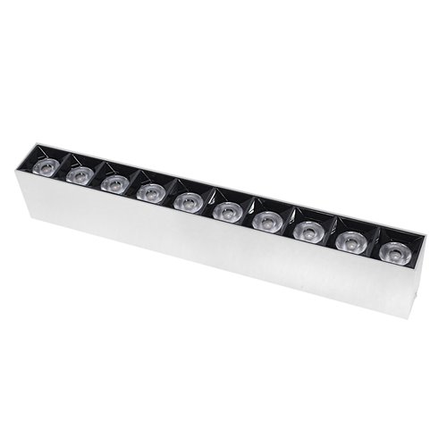 Lampa liniowa LED 30W natynkowa biało-czarna - neutralna