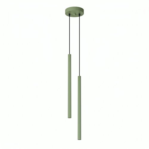 Lampa wisząca podwójna tuba Pastelo 2xG9 okrągła szałwiowa
