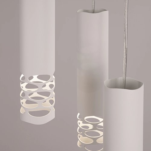 Lampa wisząca potrójna Liro 3xGU10 okrągła biała