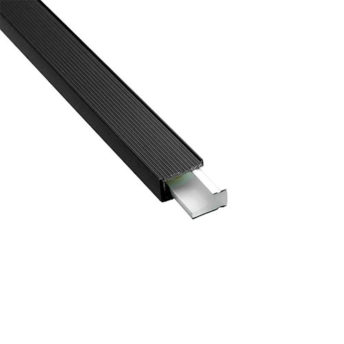 Profil LED wpuszczany wąski Tiny 7mm czarny z kloszem 1m