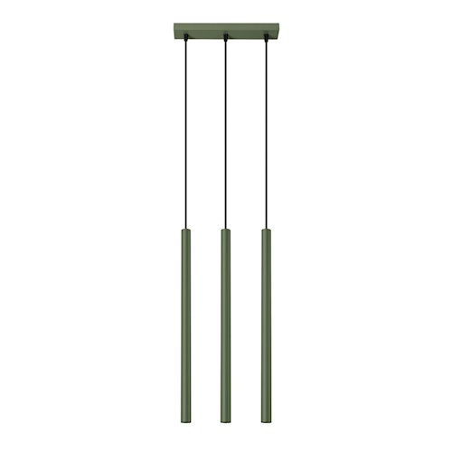 Lampa wisząca potrójna Pastelo 3xG9 listwa zielona oliwka