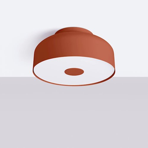 Lampa sufitowa okrągła Omiq 4xE27 ochra czerwona